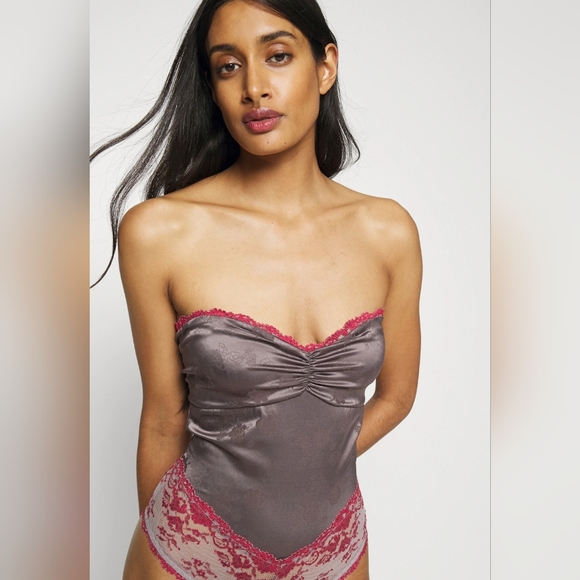 Free People Intimately Cocktail Hour Bodysuit frosted Fig XS - Picture 6 of 8